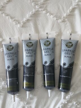Wilton Black Sparkle Gel Tubes - 4 Pack